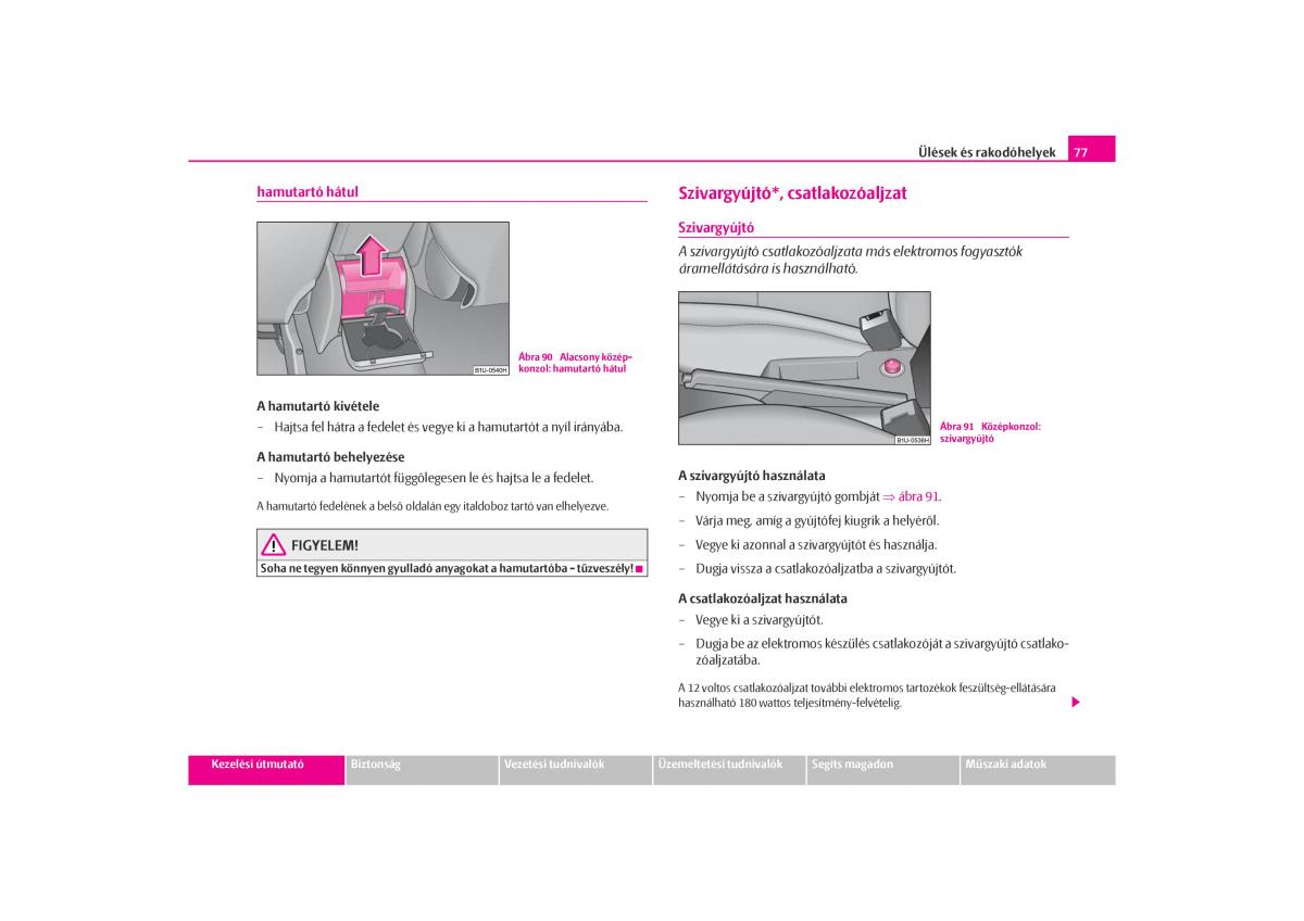 Skoda Octavia I 1 Kezelesi utmutato / page 78