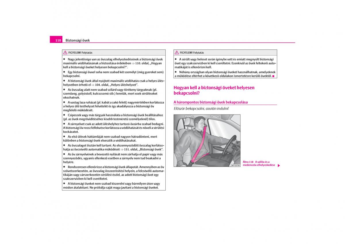 Skoda Octavia I 1 Kezelesi utmutato / page 111