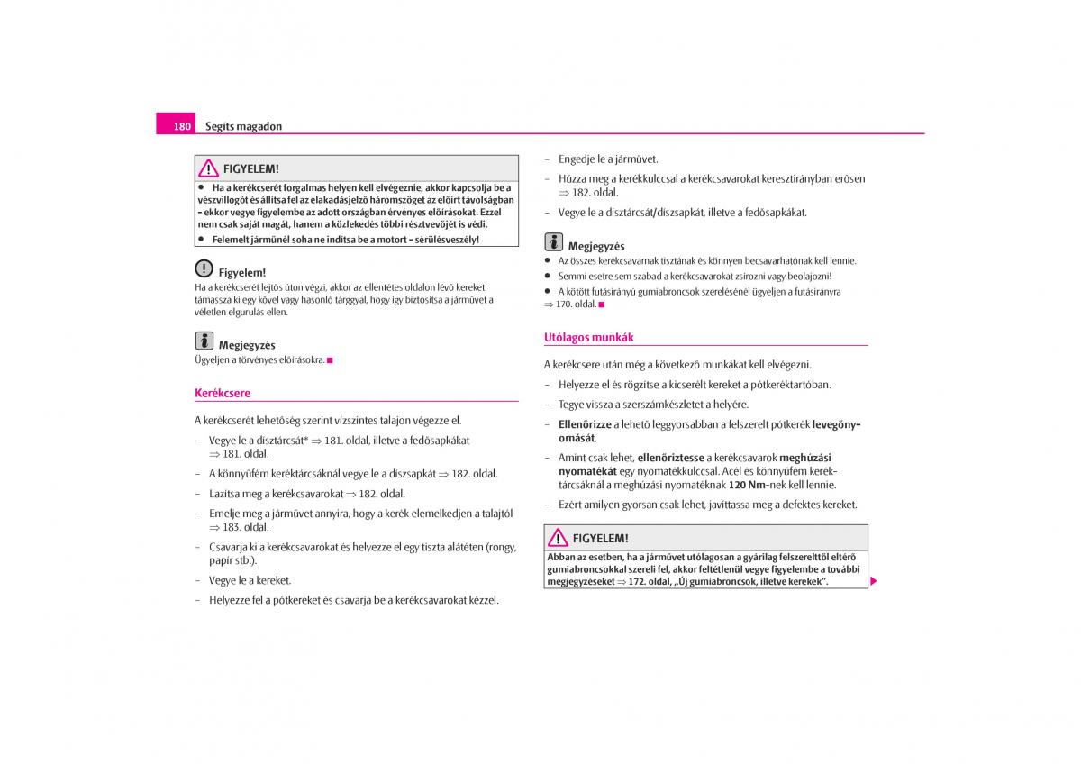 Skoda Octavia I 1 Kezelesi utmutato / page 181