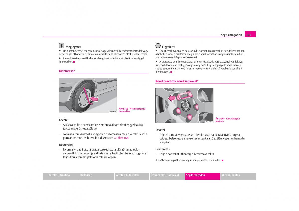 Skoda Octavia I 1 Kezelesi utmutato / page 182