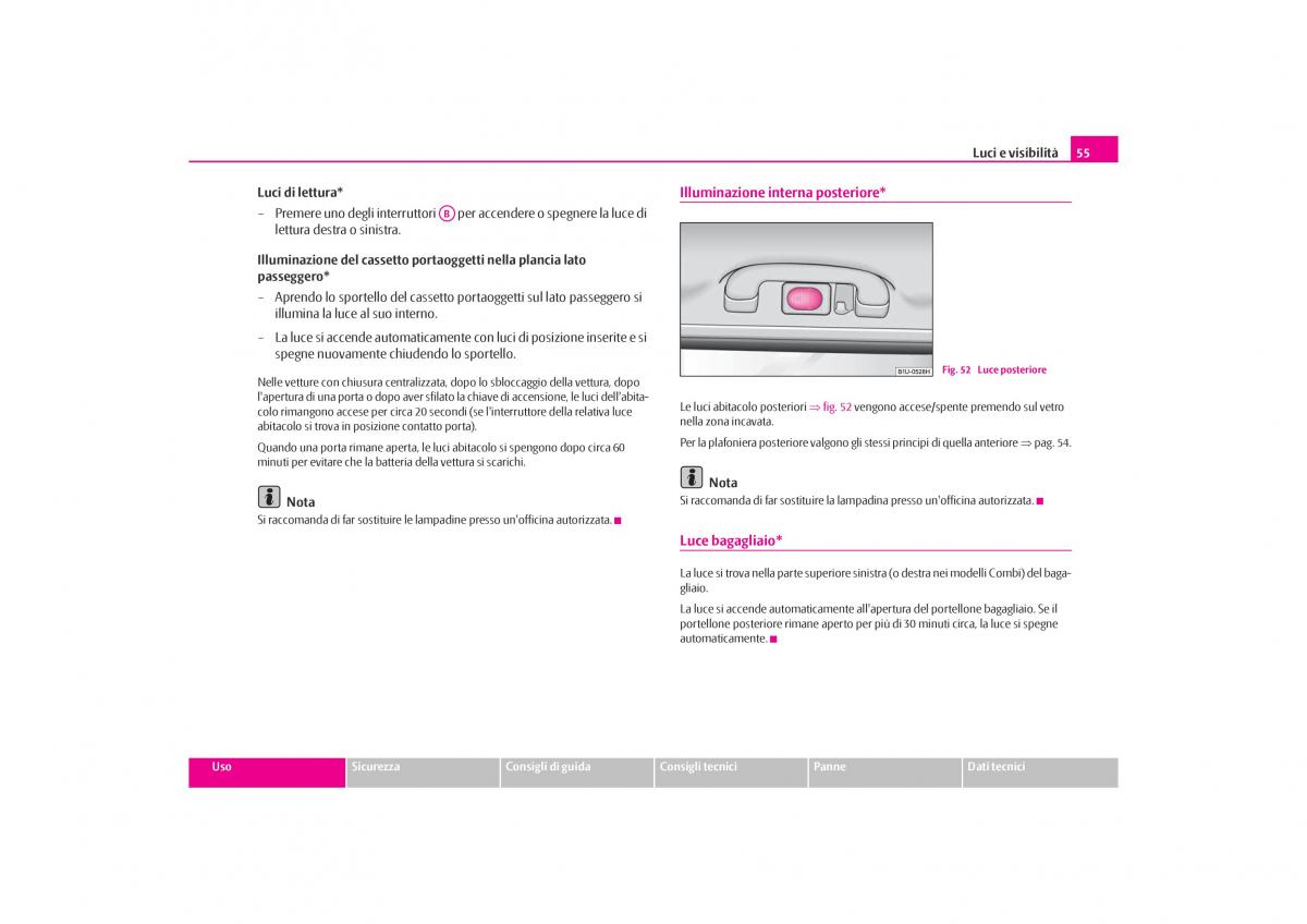 Skoda Octavia I 1 manuale del proprietario / page 56