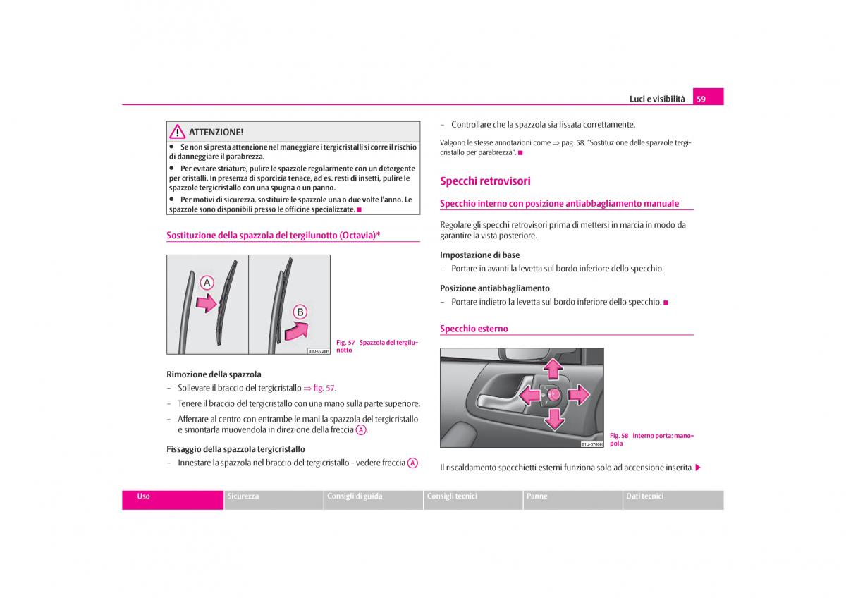 Skoda Octavia I 1 manuale del proprietario / page 60