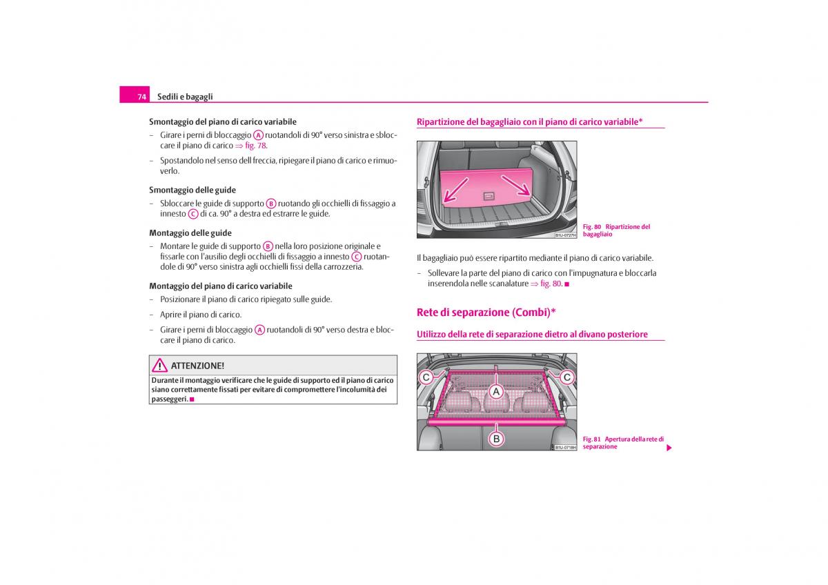 Skoda Octavia I 1 manuale del proprietario / page 75