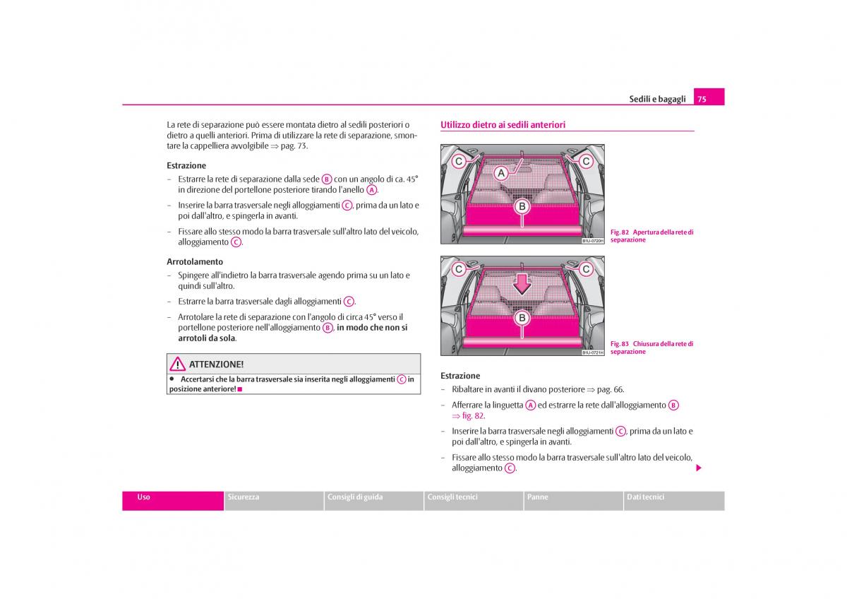 Skoda Octavia I 1 manuale del proprietario / page 76