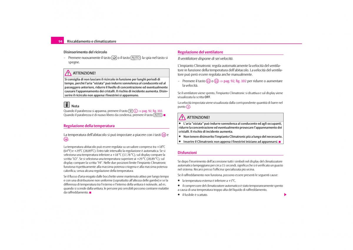 Skoda Octavia I 1 manuale del proprietario / page 95