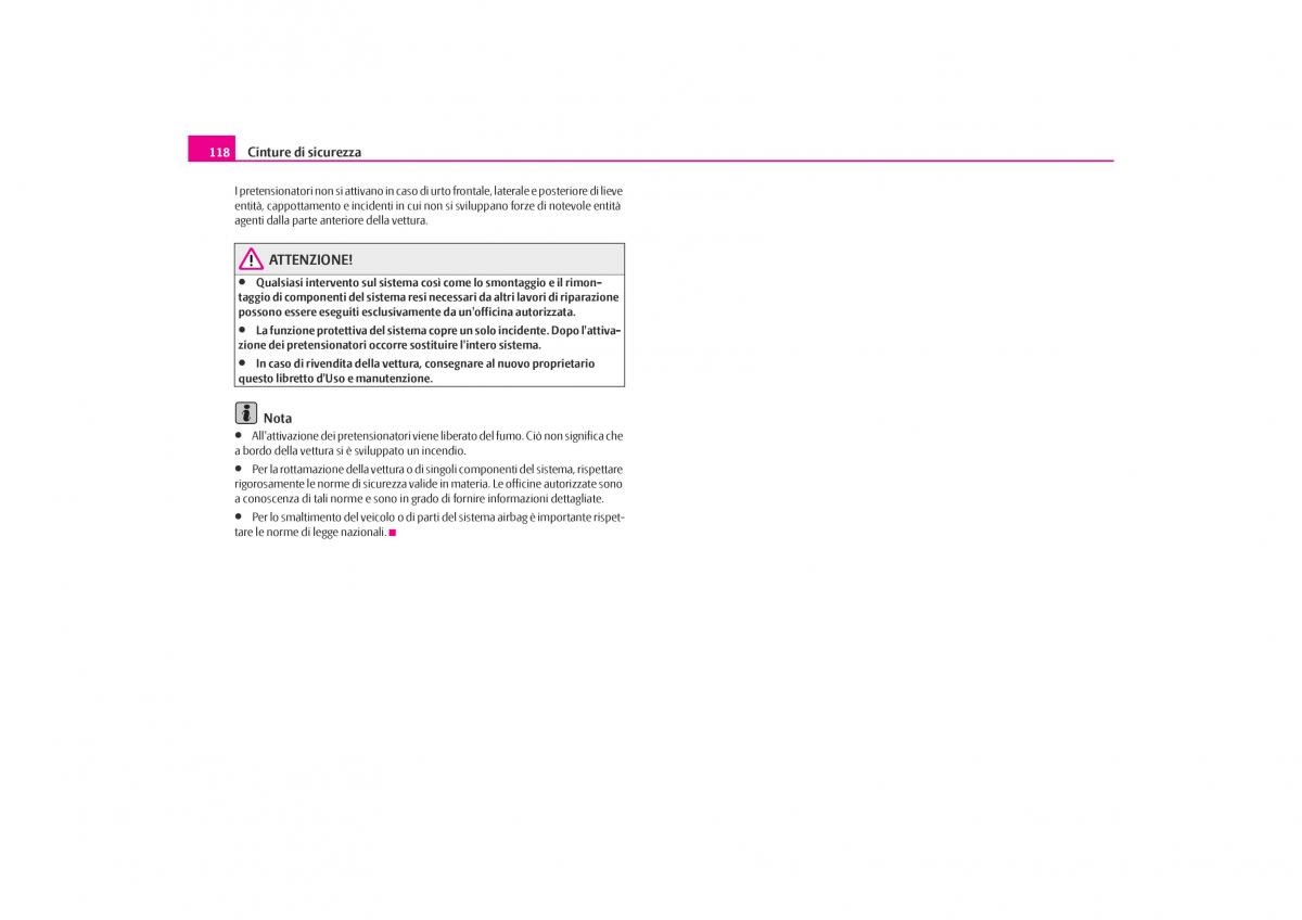 Skoda Octavia I 1 manuale del proprietario / page 119