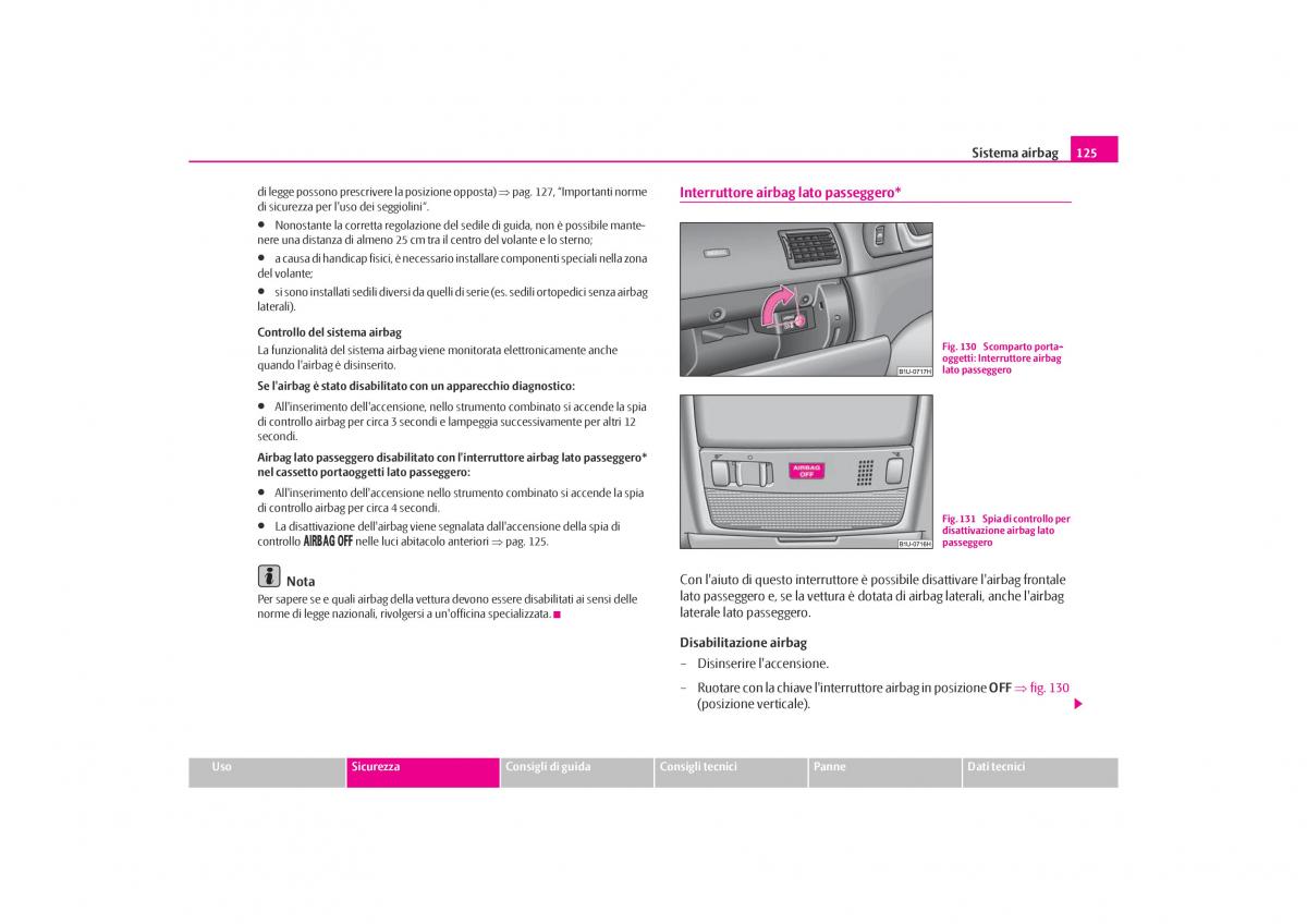 Skoda Octavia I 1 manuale del proprietario / page 126