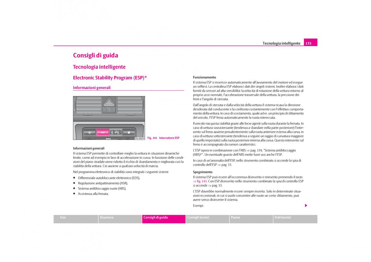 Skoda Octavia I 1 manuale del proprietario / page 136