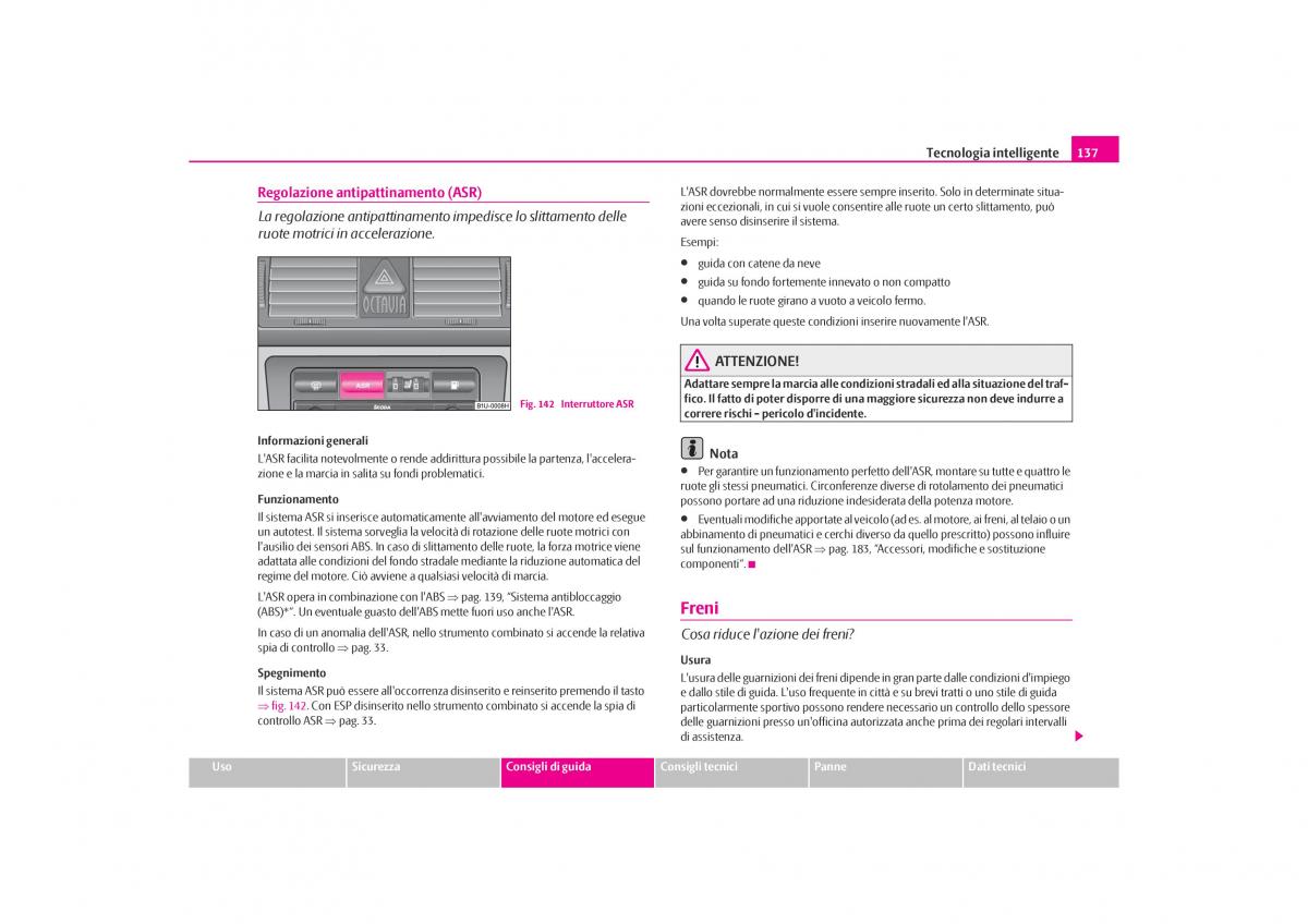 Skoda Octavia I 1 manuale del proprietario / page 138