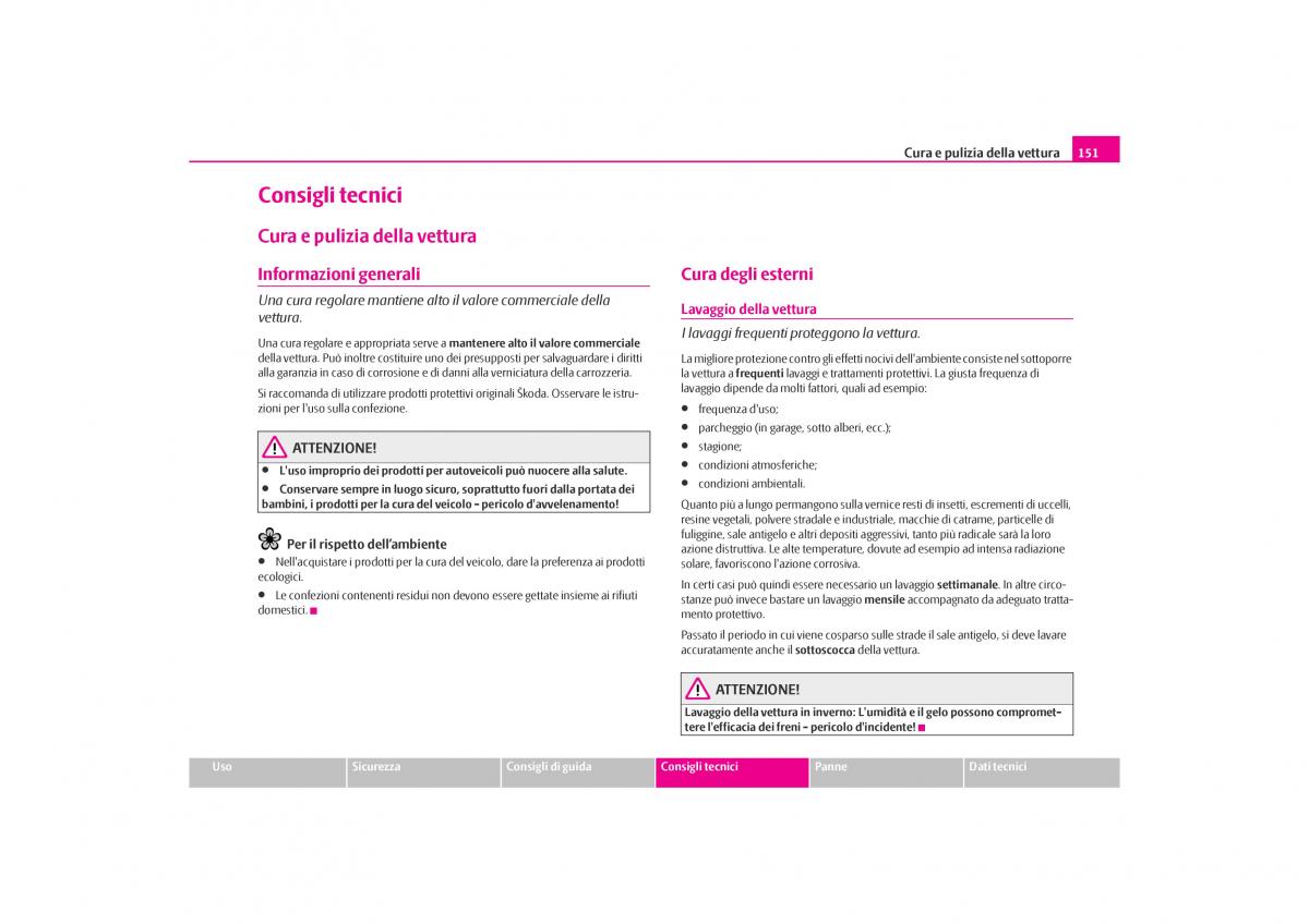 Skoda Octavia I 1 manuale del proprietario / page 152