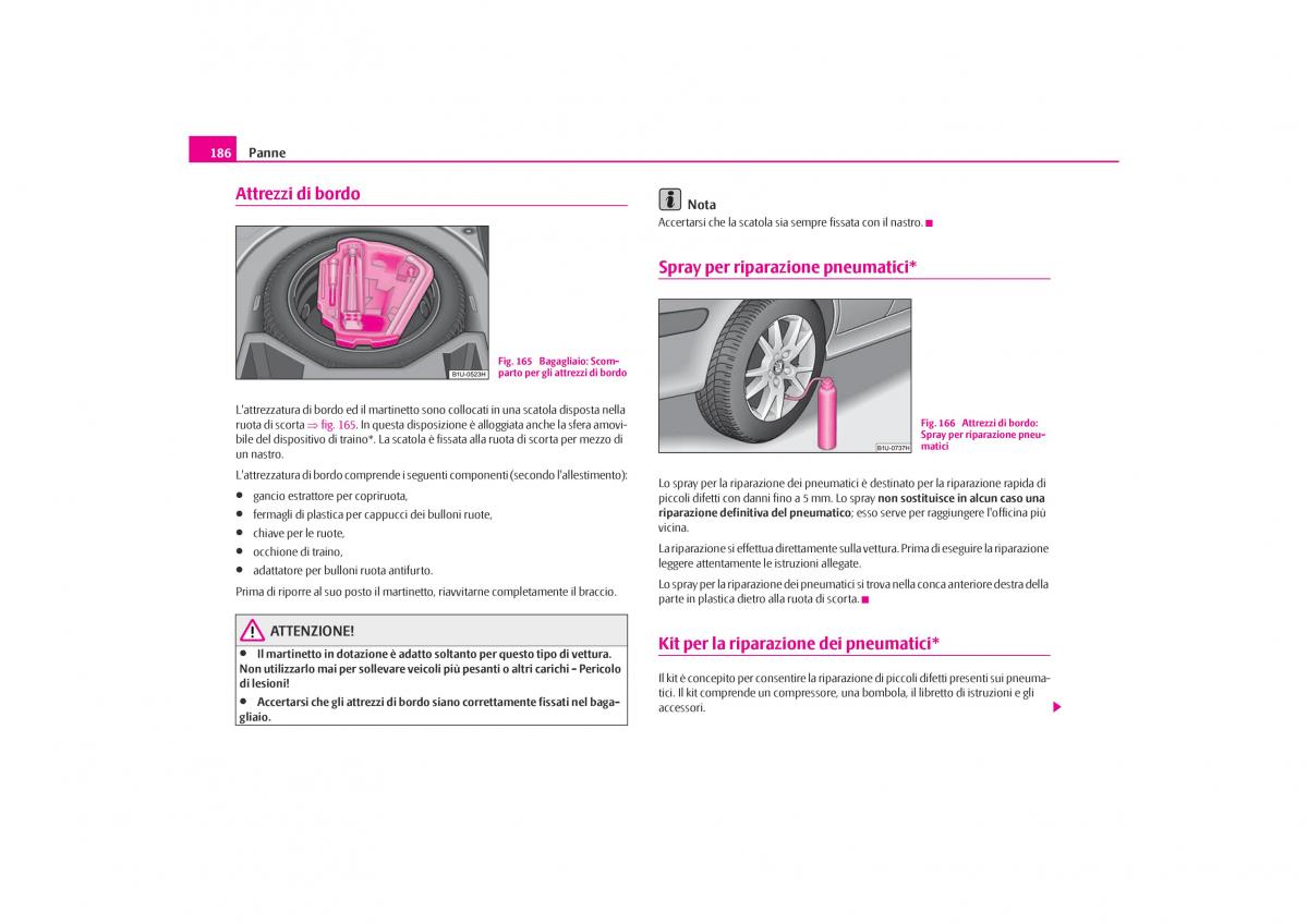 Skoda Octavia I 1 manuale del proprietario / page 187