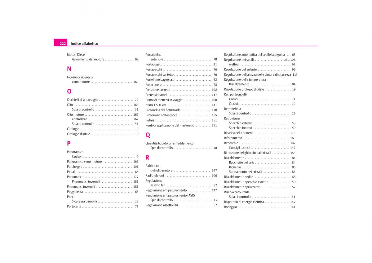 Skoda Octavia I 1 manuale del proprietario / page 223