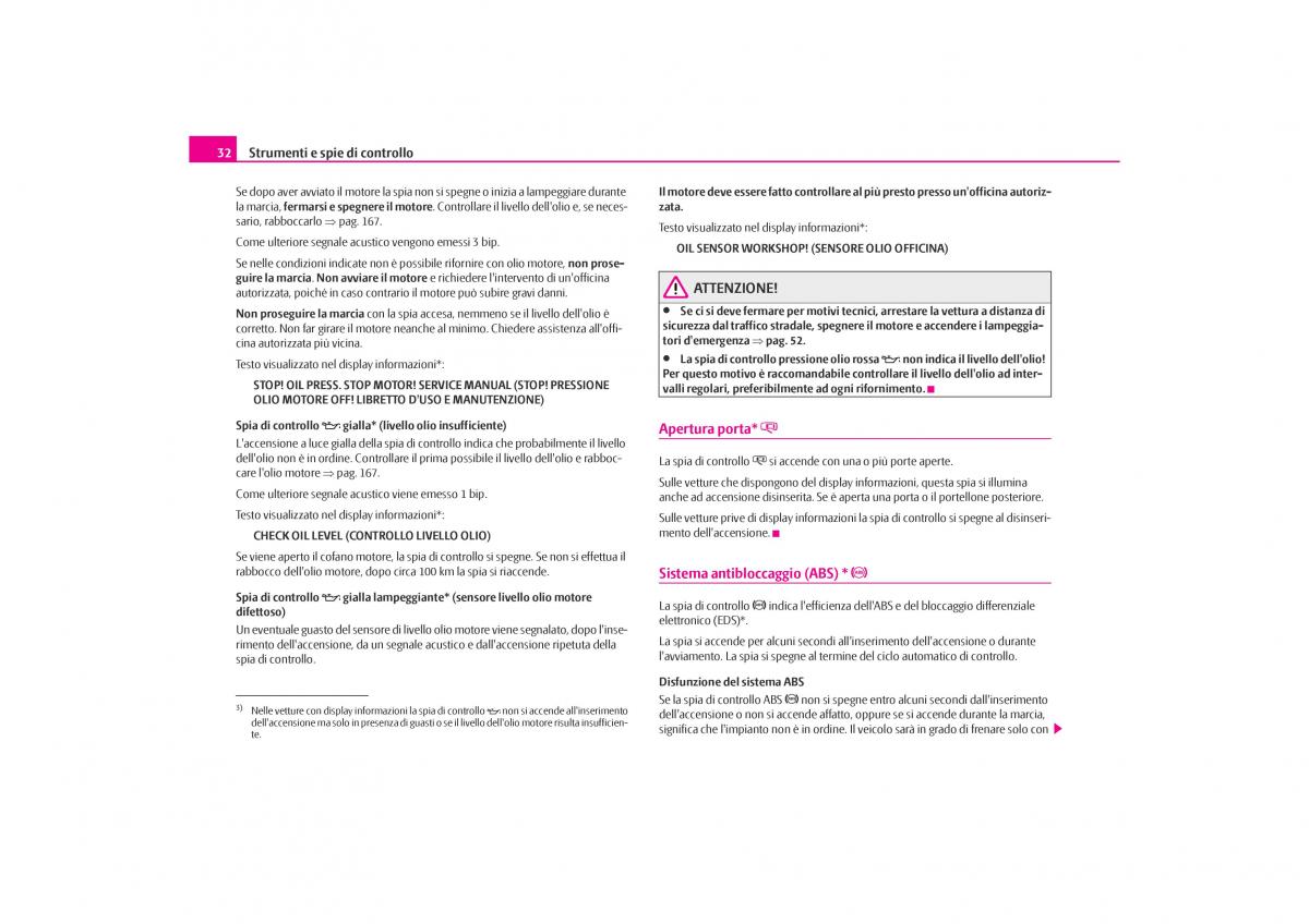 Skoda Octavia I 1 manuale del proprietario / page 33