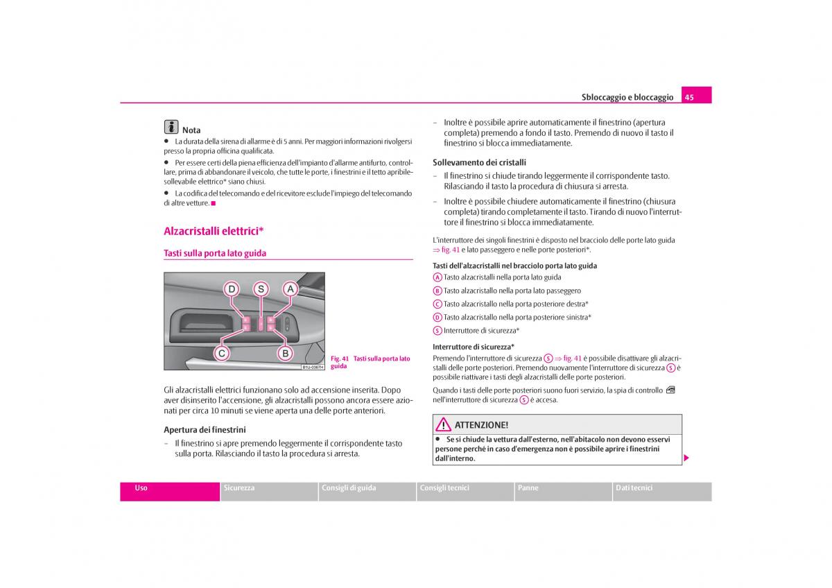 Skoda Octavia I 1 manuale del proprietario / page 46