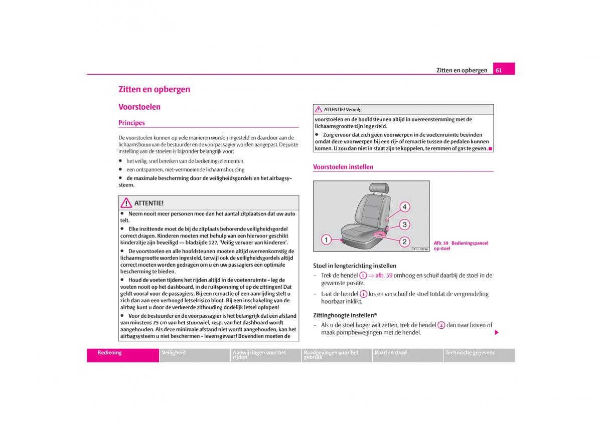 Skoda Octavia I 1 handleiding / page 62