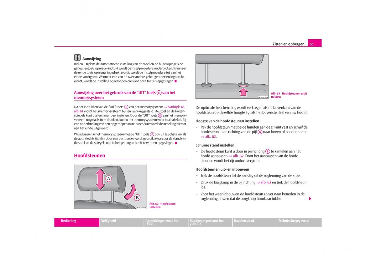 Skoda Octavia I 1 handleiding / page 66