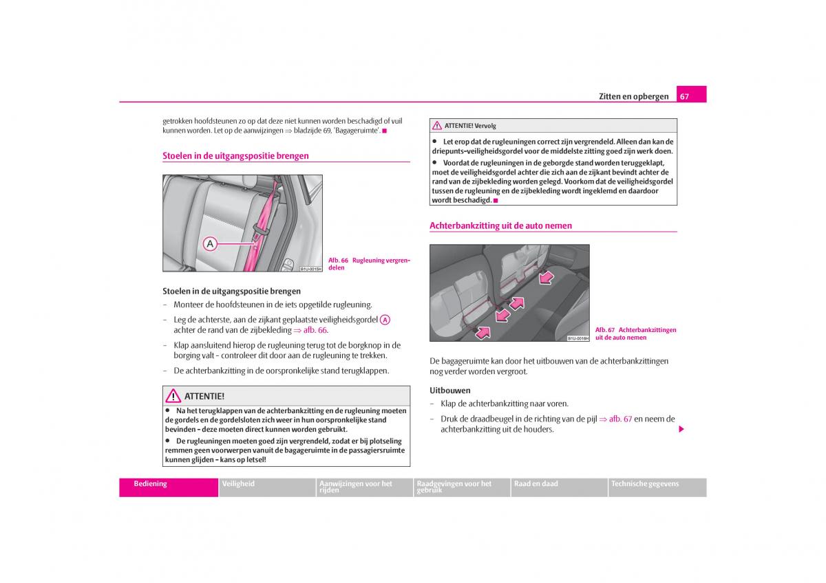 Skoda Octavia I 1 handleiding / page 68