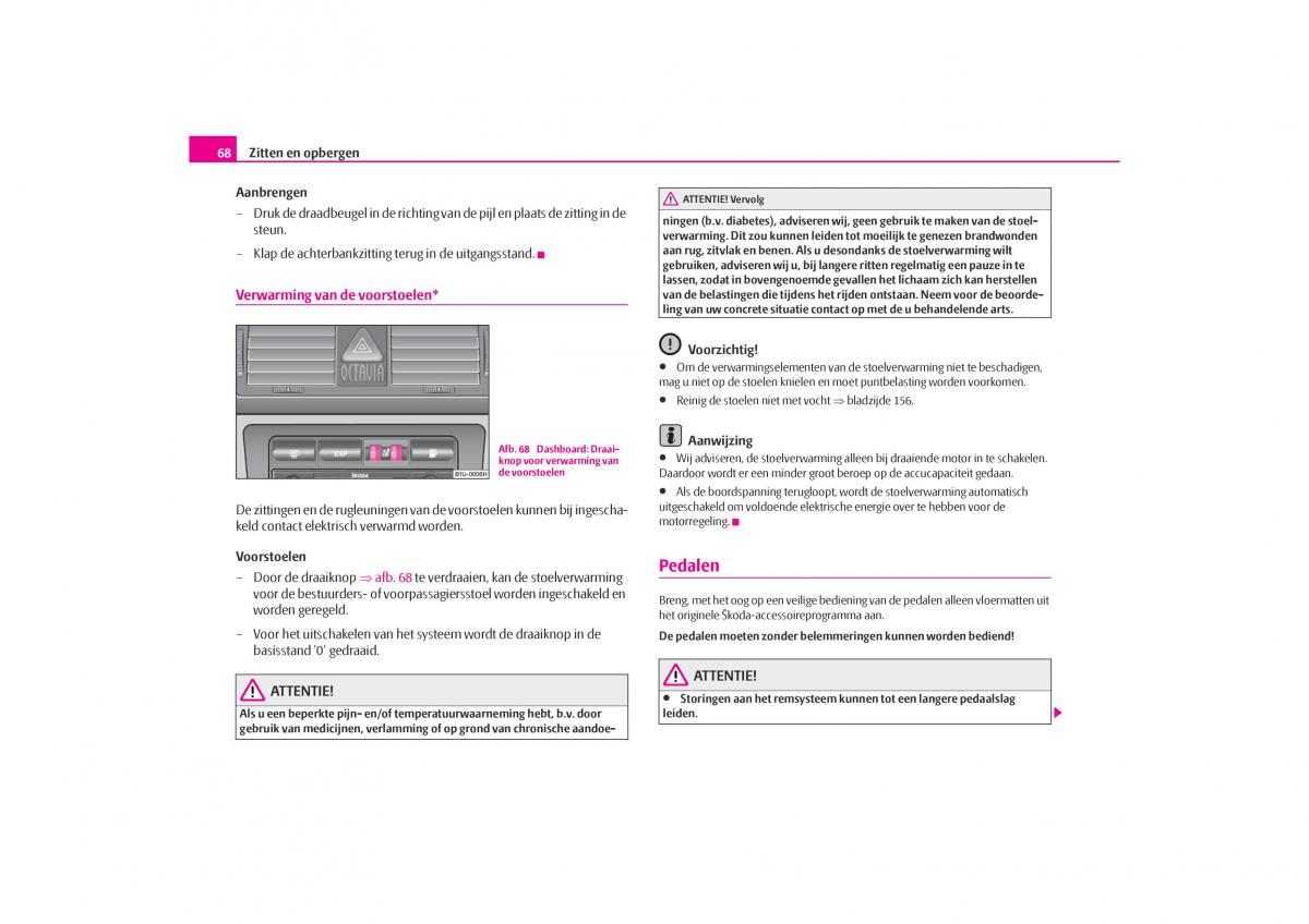 Skoda Octavia I 1 handleiding / page 69