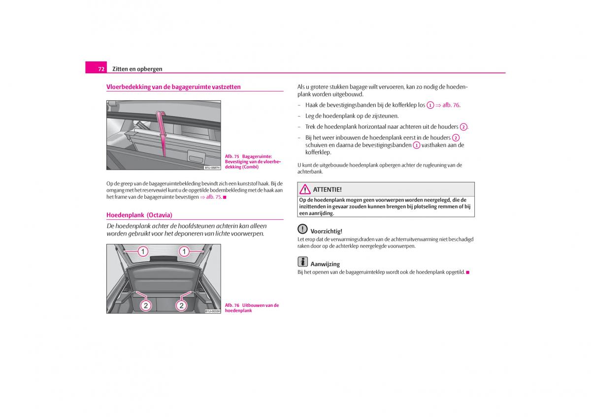 Skoda Octavia I 1 handleiding / page 73