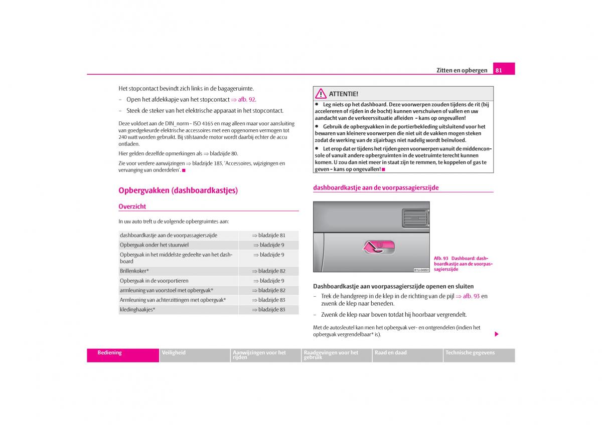 Skoda Octavia I 1 handleiding / page 82