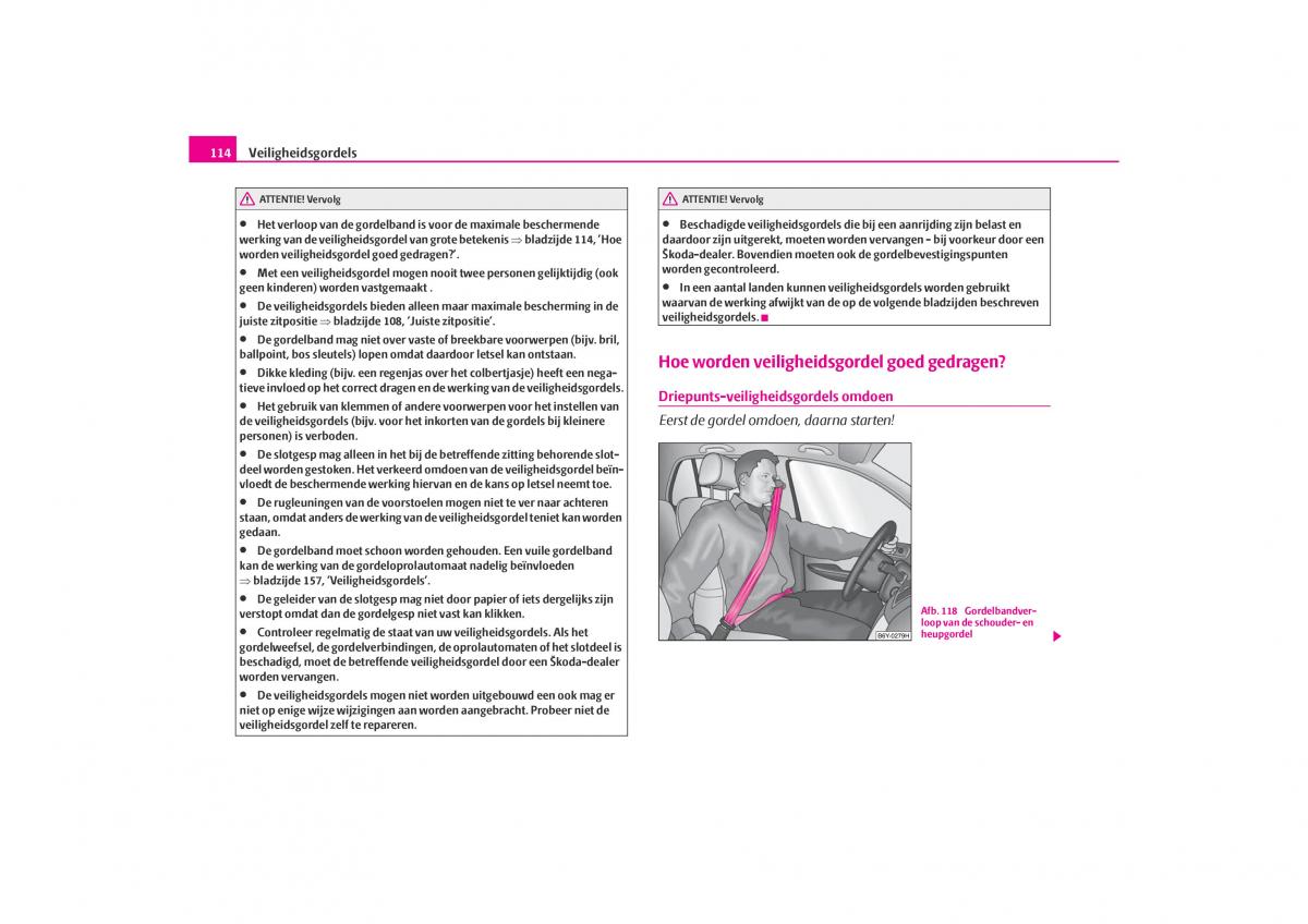 Skoda Octavia I 1 handleiding / page 115