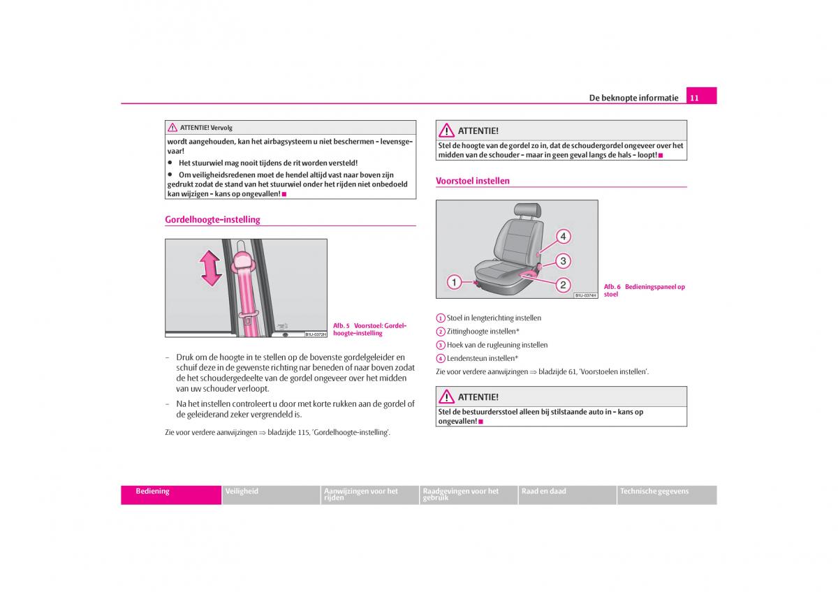 Skoda Octavia I 1 handleiding / page 12