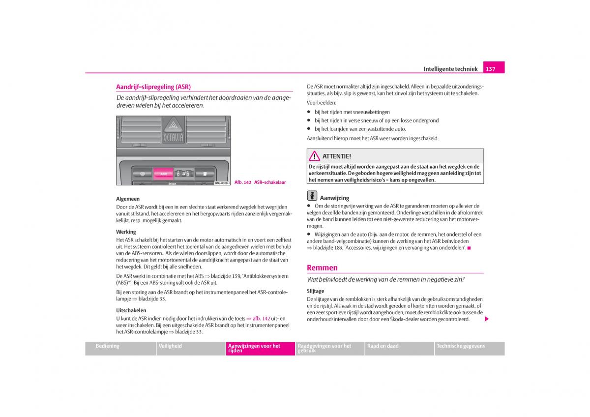 Skoda Octavia I 1 handleiding / page 138