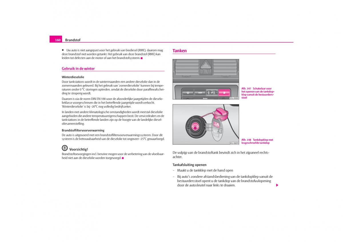 Skoda Octavia I 1 handleiding / page 161