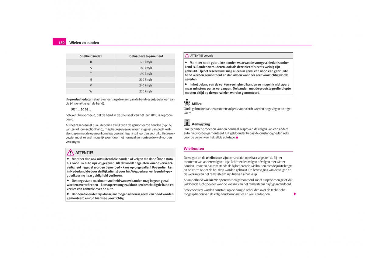 Skoda Octavia I 1 handleiding / page 181