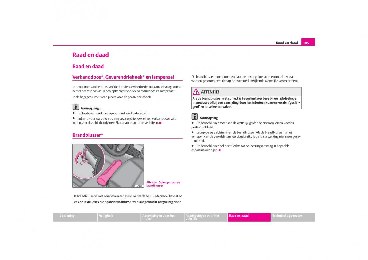 Skoda Octavia I 1 handleiding / page 186