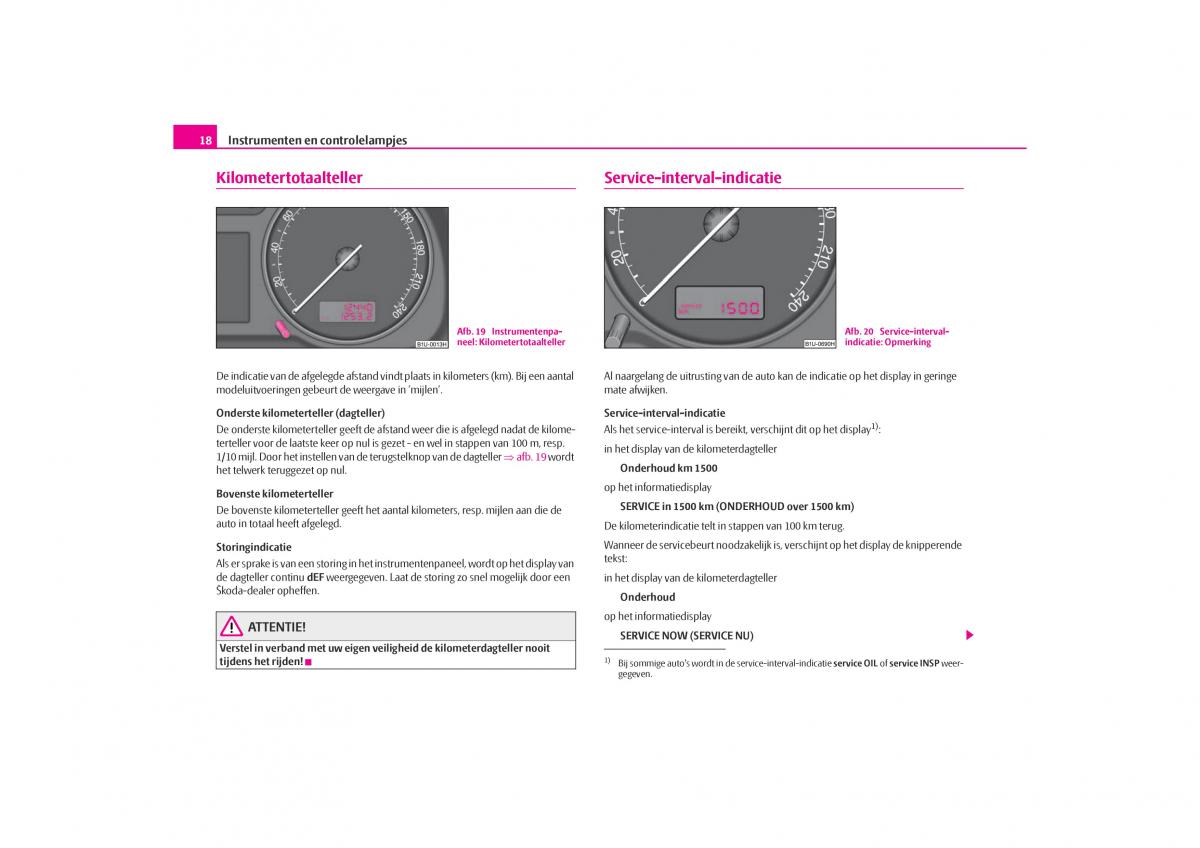 Skoda Octavia I 1 handleiding / page 19