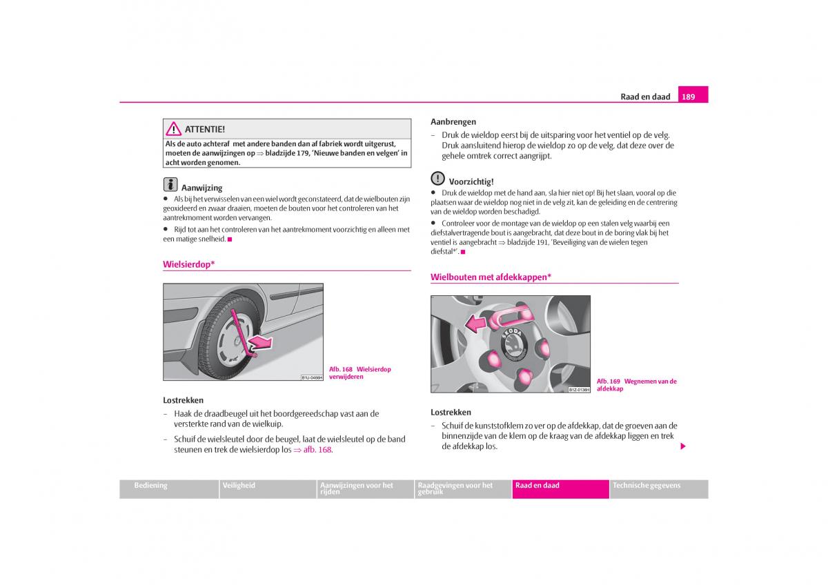 Skoda Octavia I 1 handleiding / page 190