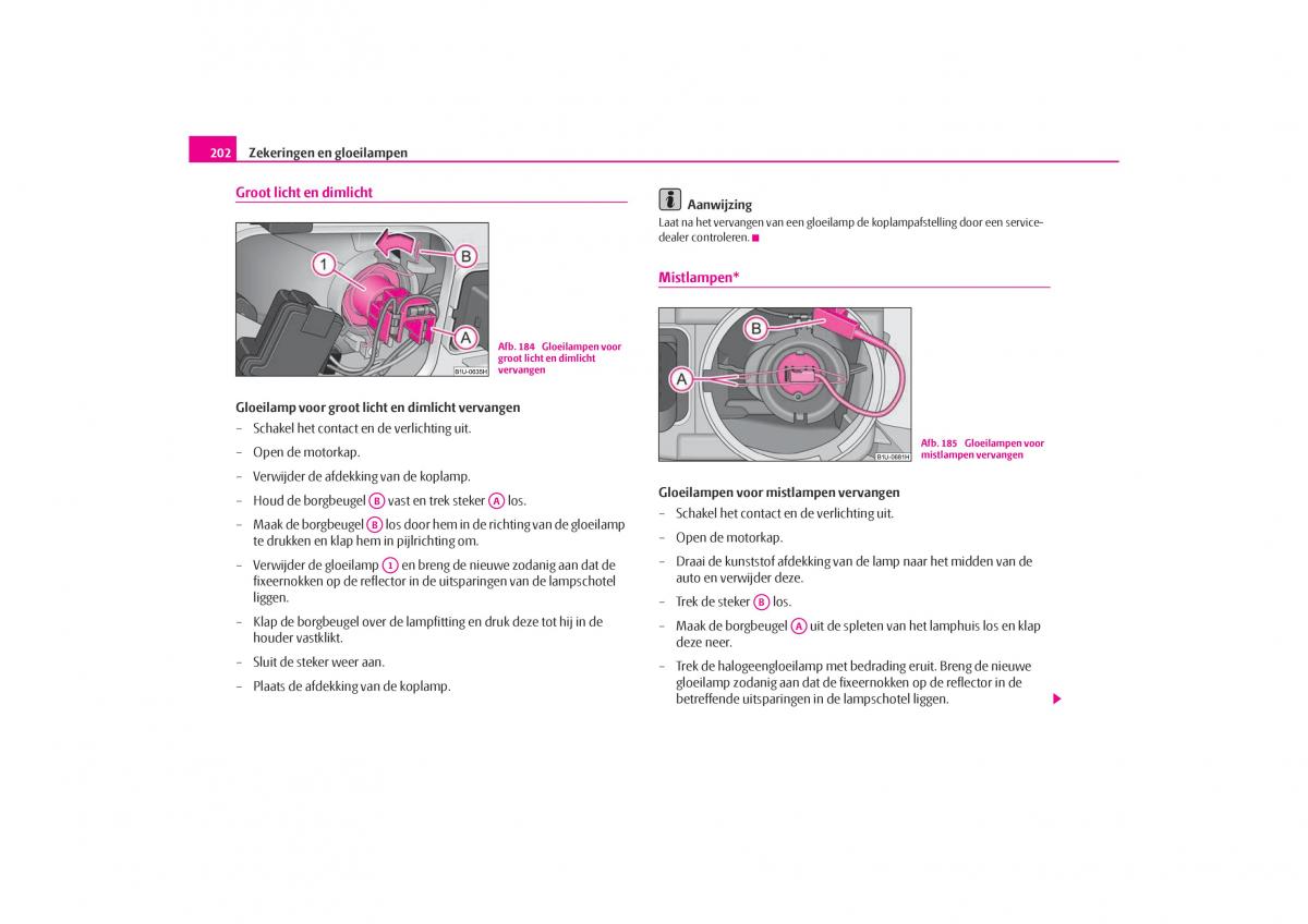 Skoda Octavia I 1 handleiding / page 203