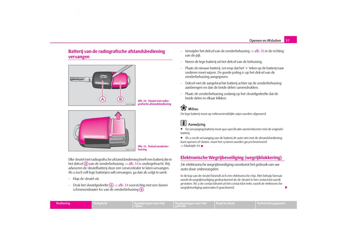 Skoda Octavia I 1 handleiding / page 38