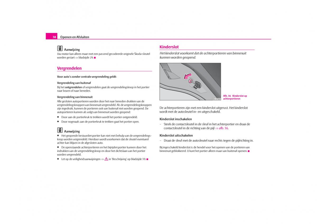 Skoda Octavia I 1 handleiding / page 39