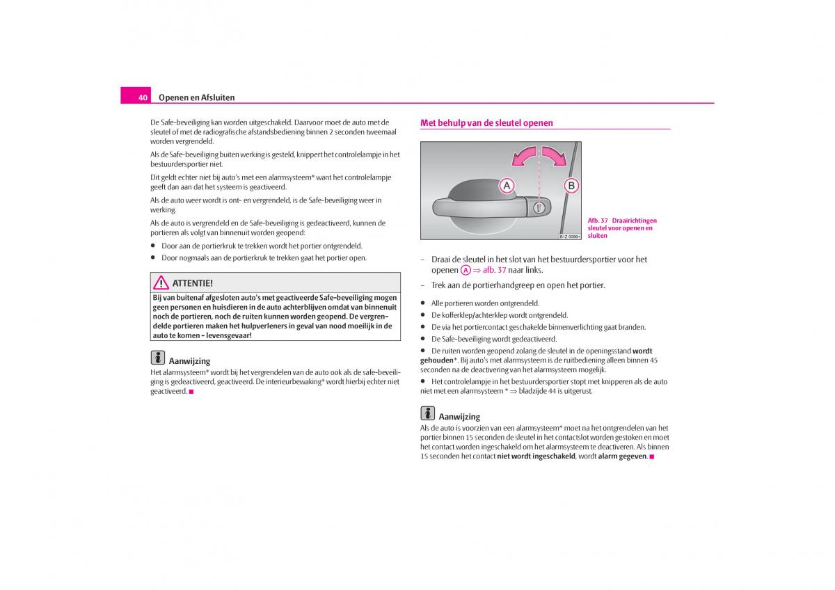 Skoda Octavia I 1 handleiding / page 41