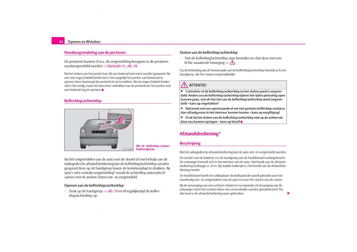 Skoda Octavia I 1 handleiding / page 43