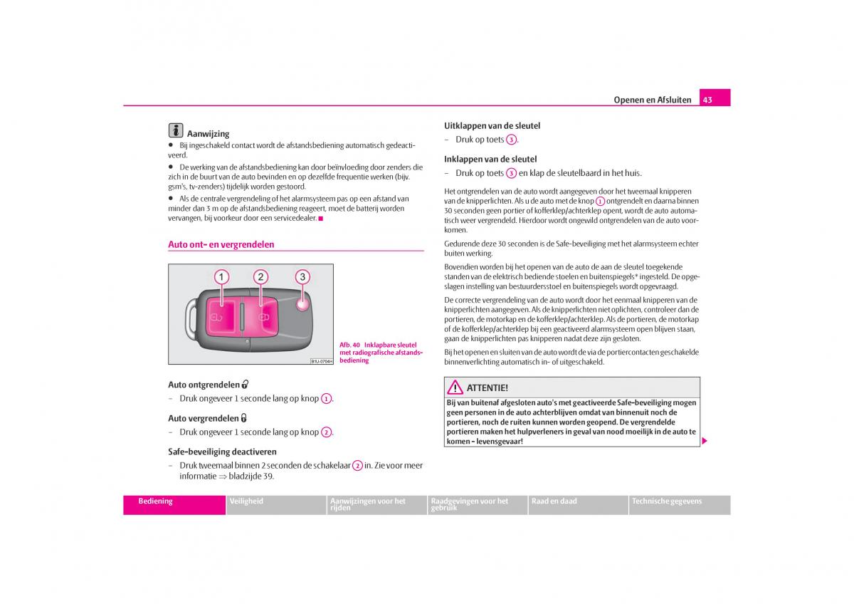 Skoda Octavia I 1 handleiding / page 44