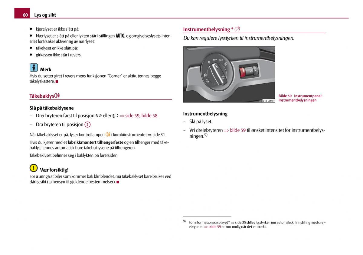 Skoda Octavia I 1 bruksanvisningen / page 61