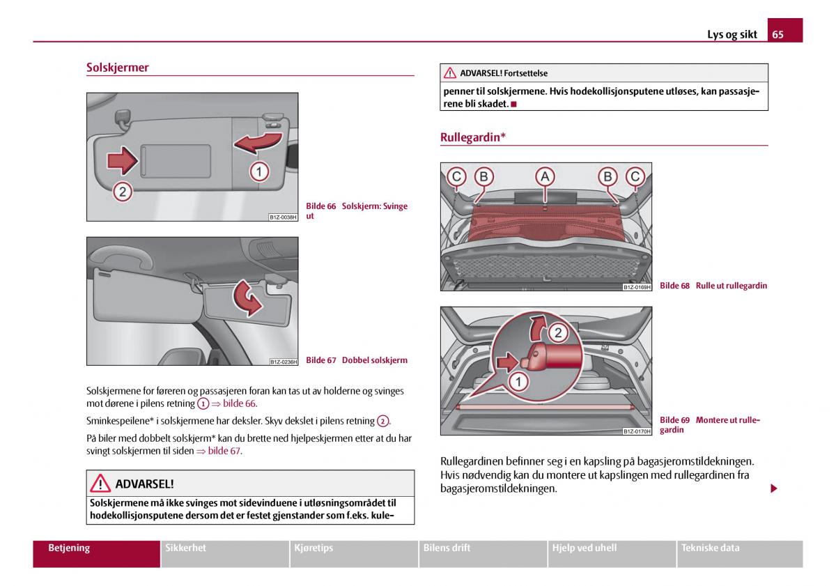 Skoda Octavia I 1 bruksanvisningen / page 66