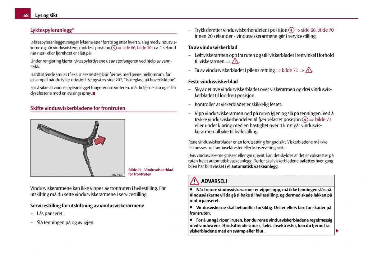 Skoda Octavia I 1 bruksanvisningen / page 69