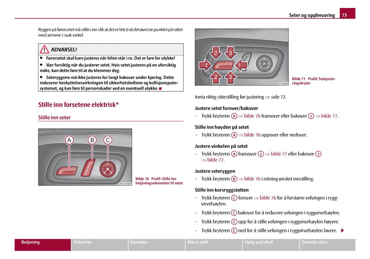 Skoda Octavia I 1 bruksanvisningen / page 74