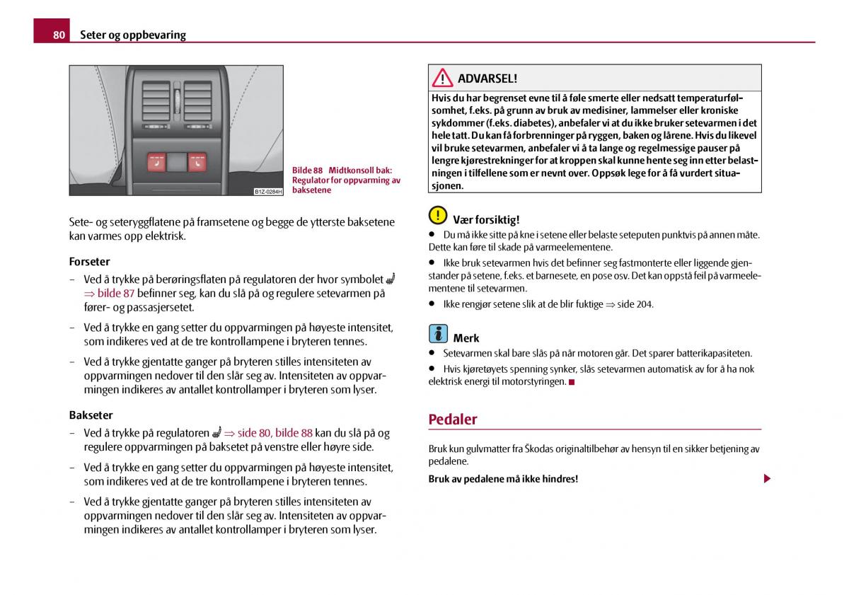 Skoda Octavia I 1 bruksanvisningen / page 81