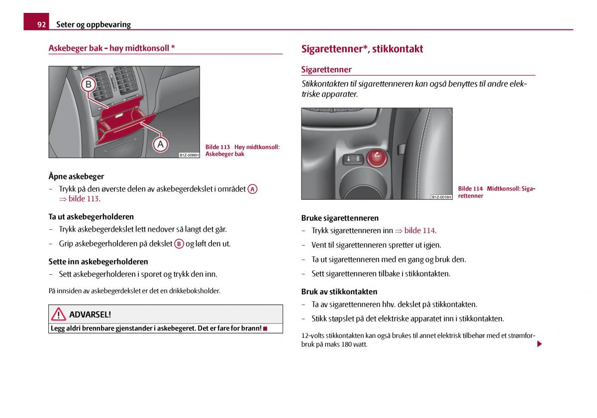 Skoda Octavia I 1 bruksanvisningen / page 93