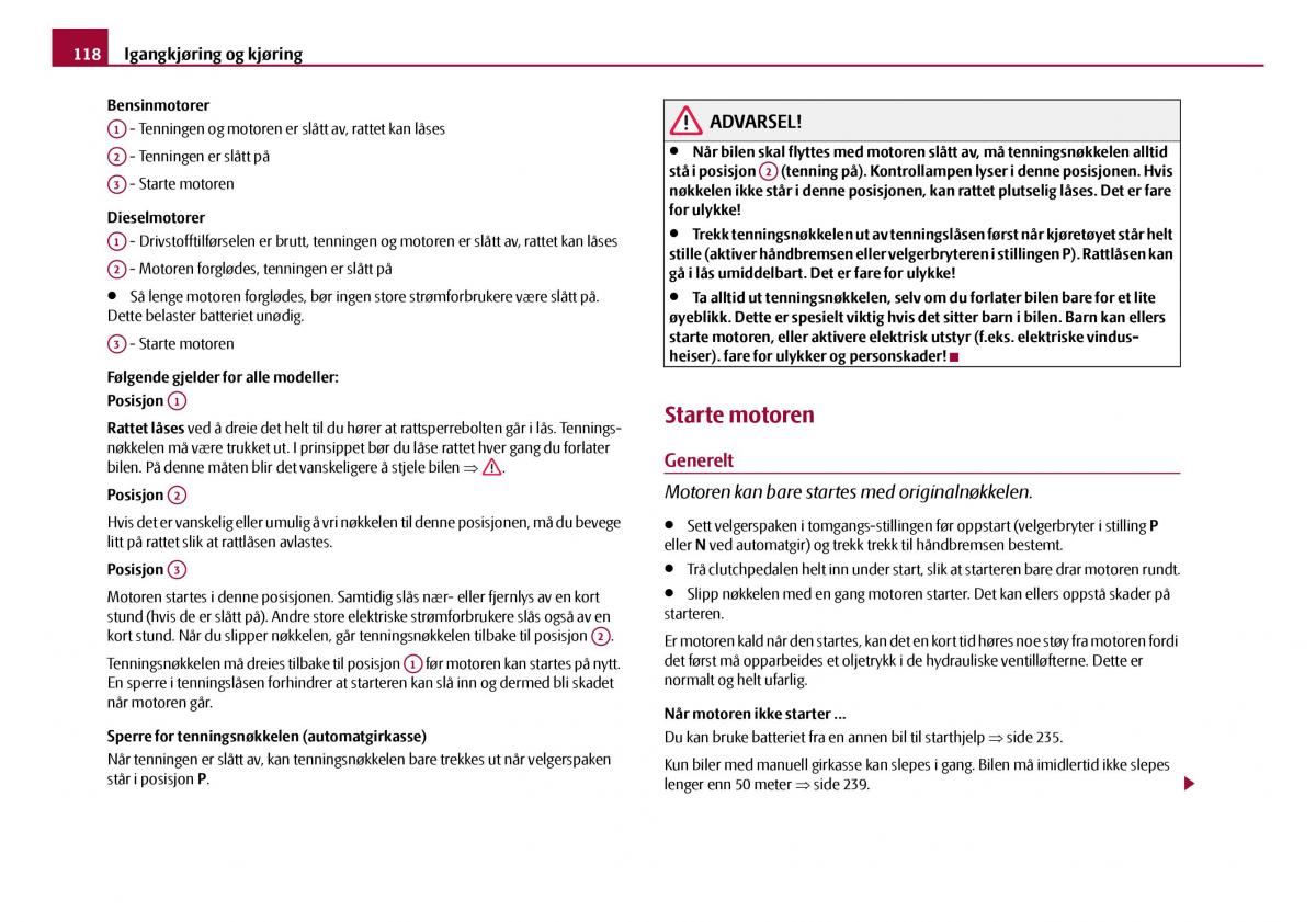 Skoda Octavia I 1 bruksanvisningen / page 119