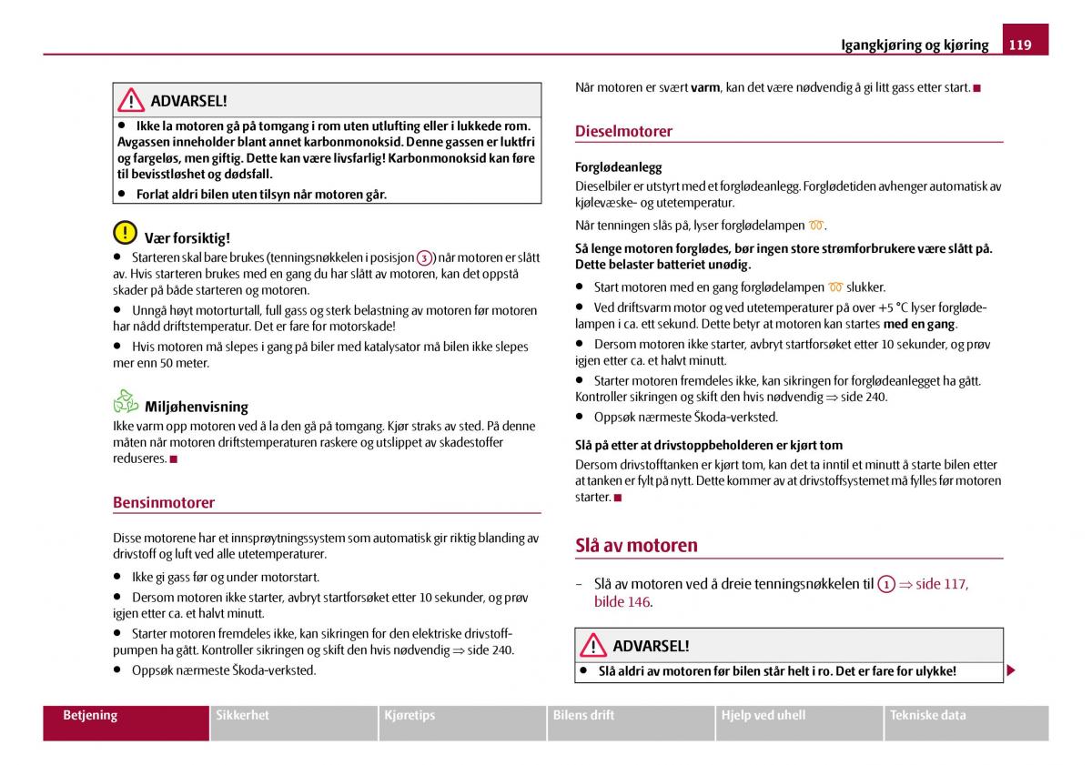 Skoda Octavia I 1 bruksanvisningen / page 120