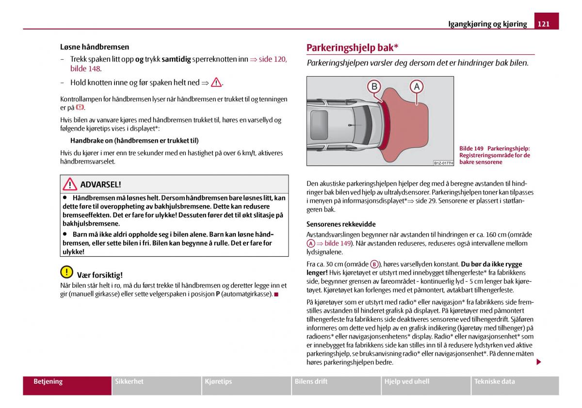 Skoda Octavia I 1 bruksanvisningen / page 122