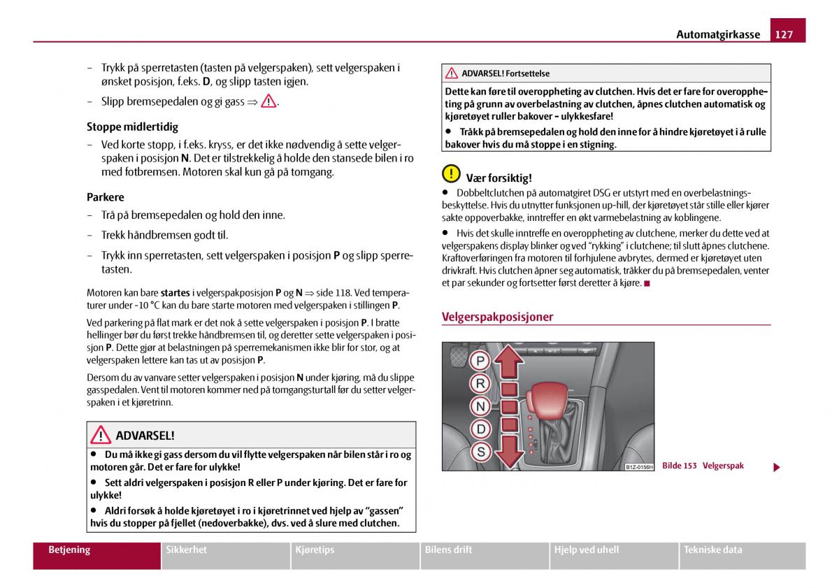 Skoda Octavia I 1 bruksanvisningen / page 128