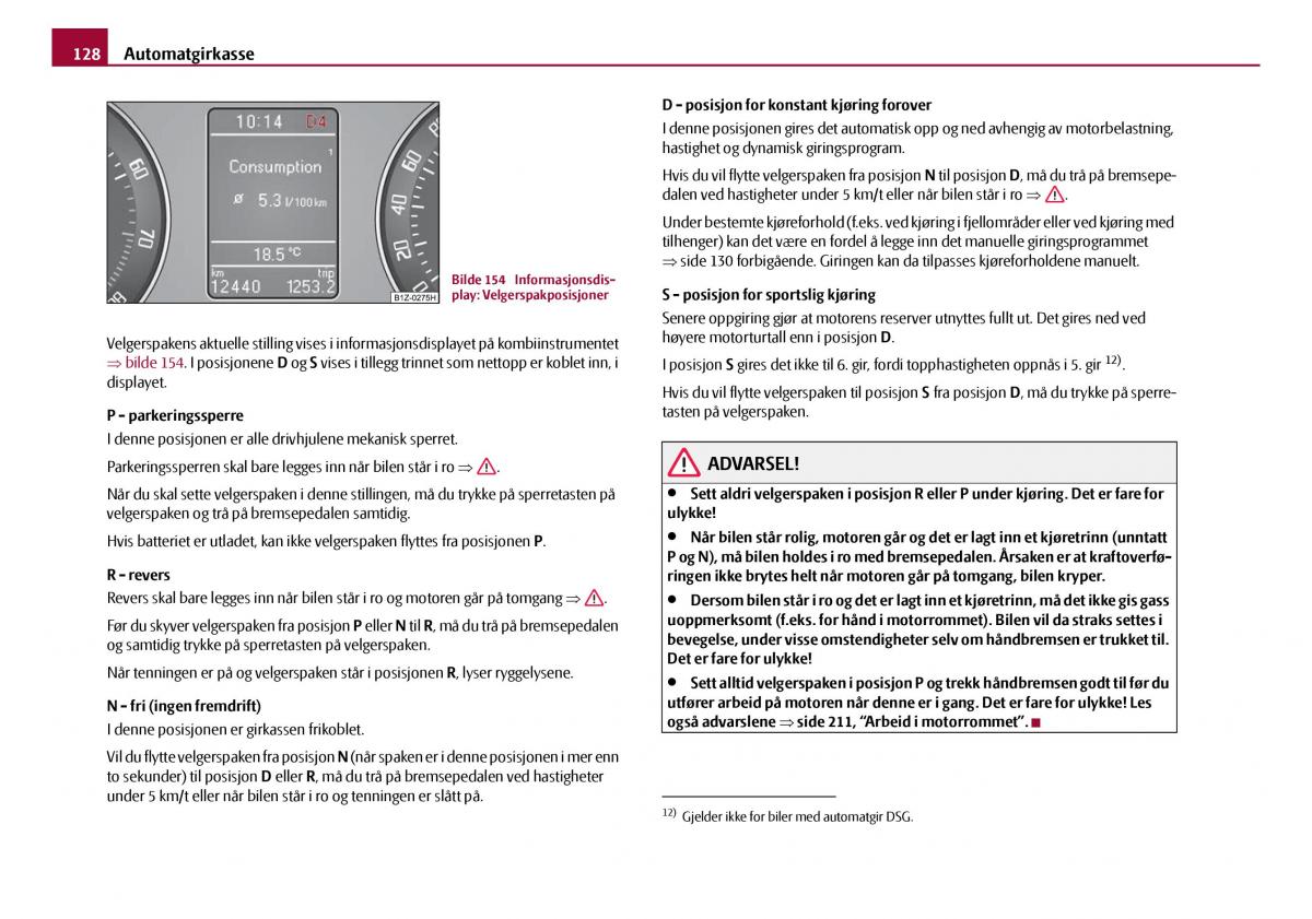 Skoda Octavia I 1 bruksanvisningen / page 129