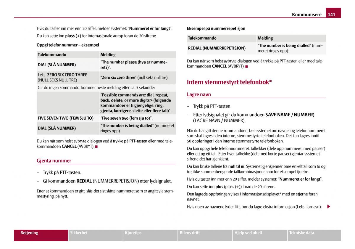 Skoda Octavia I 1 bruksanvisningen / page 142